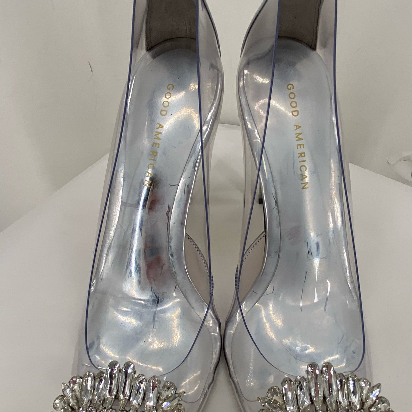 Clear W Shoe Size 8.5 GOOD AMERICAN Heels