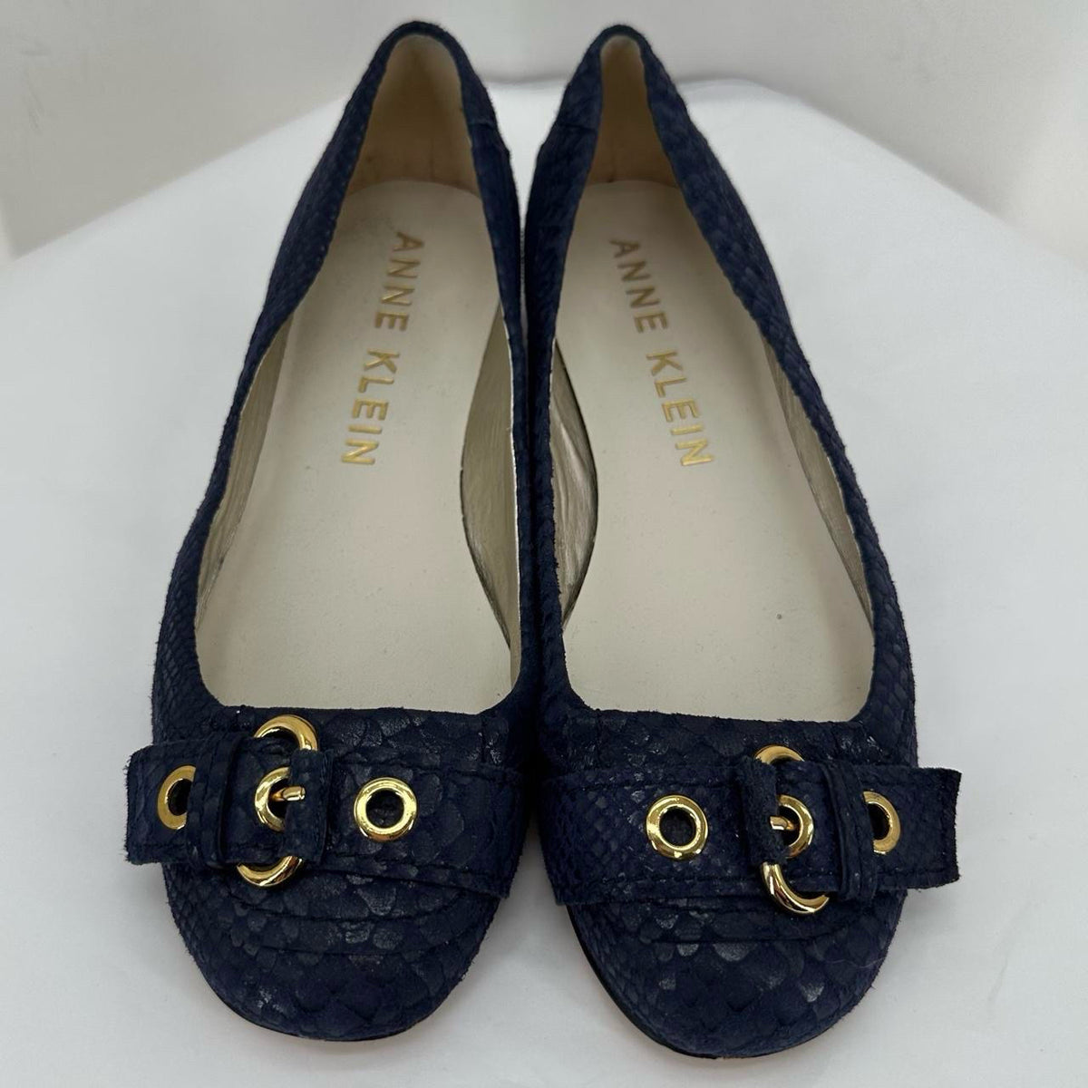 Navy W Shoe Size 9 ANNE KLEIN Flats