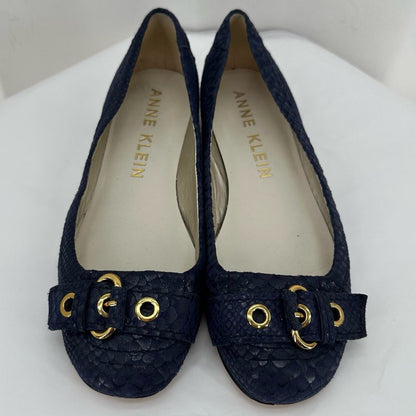 Navy W Shoe Size 9 ANNE KLEIN Flats