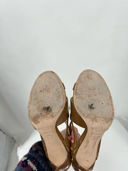 Tan W Shoe Size 38.5 JIMMY CHOO Heels