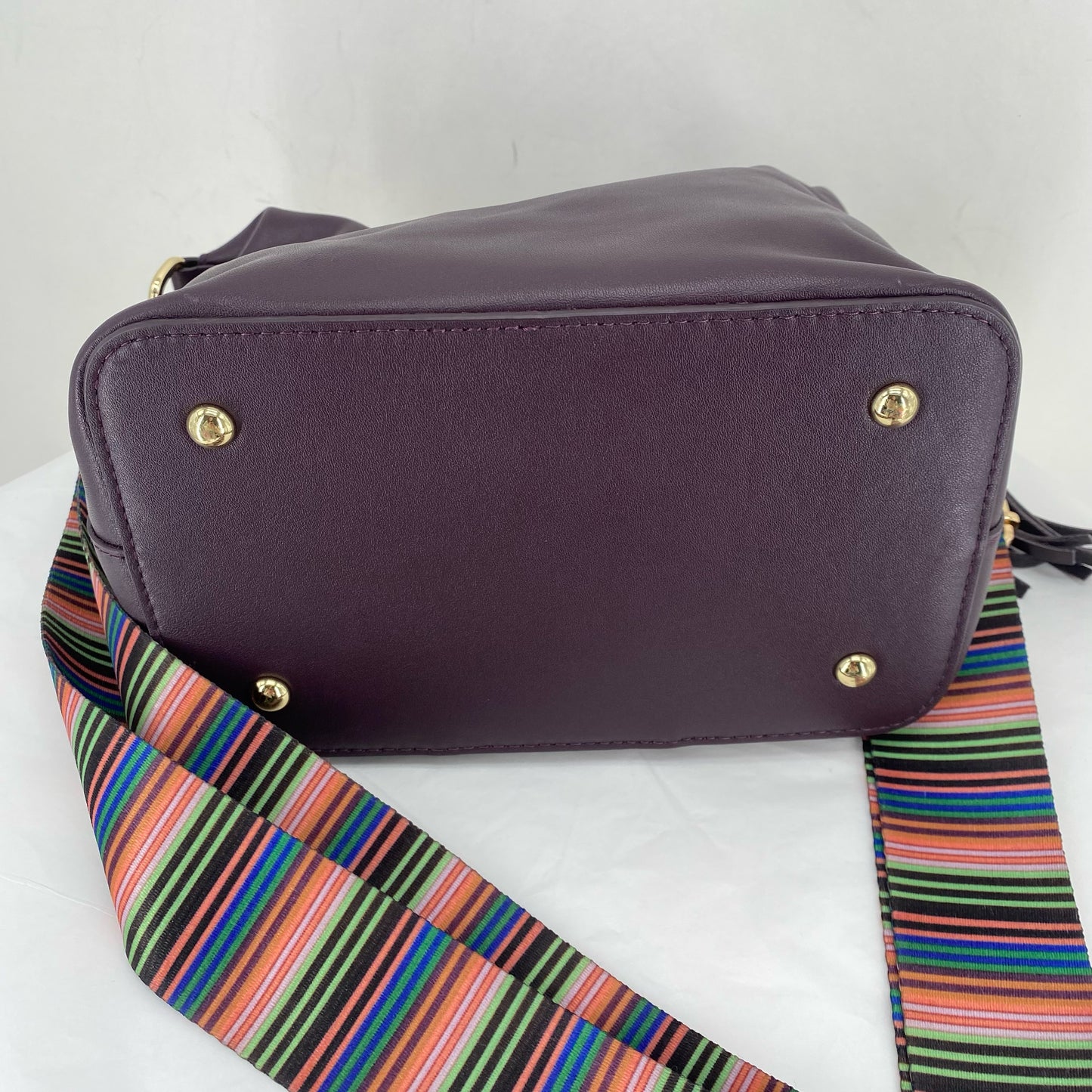 dark purple POM POM Cross-body