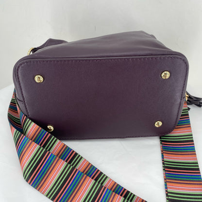 dark purple POM POM Cross-body