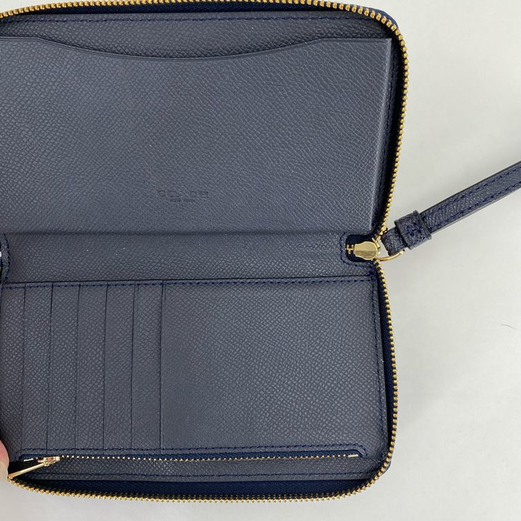 Navy COACH Wristlet