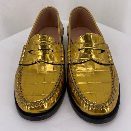 GOLD W Shoe Size 8 J CREW Loafer