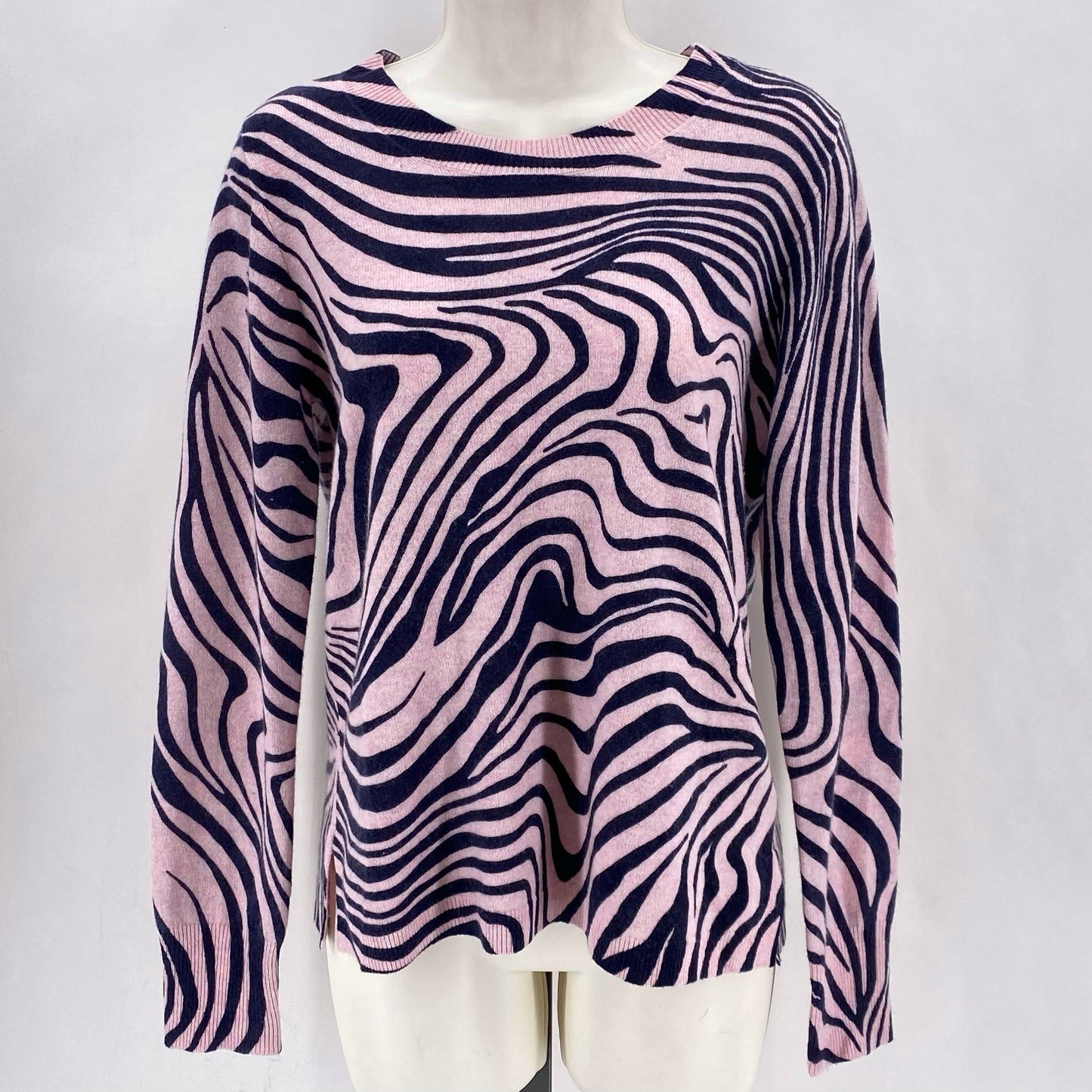 Size S J CREW Tiger Stripes Cashmere Sweater