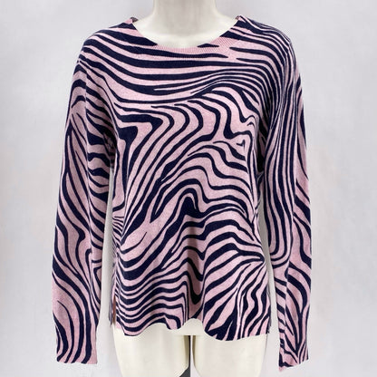 Size S J CREW Tiger Stripes Cashmere Sweater