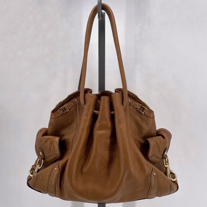DARK CARAMEL COLE HAAN Leather Shoulder Bag