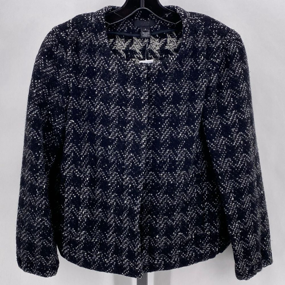 Size 2 J CREW Wool Blend Herringbone Jacket