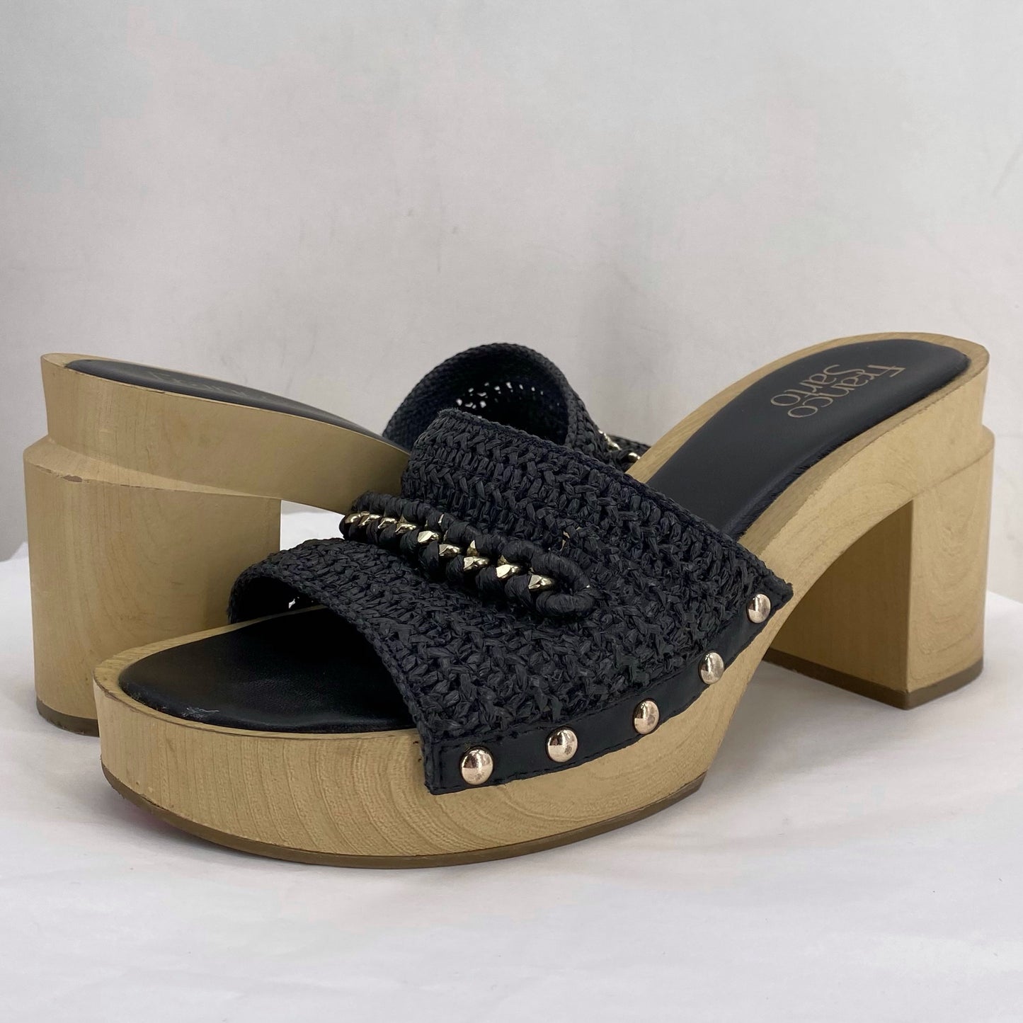 Black W Shoe Size 8 FRANCO SARTO Sandals