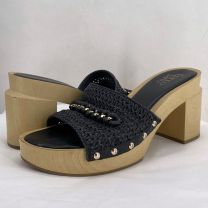 Black W Shoe Size 8 FRANCO SARTO Sandals