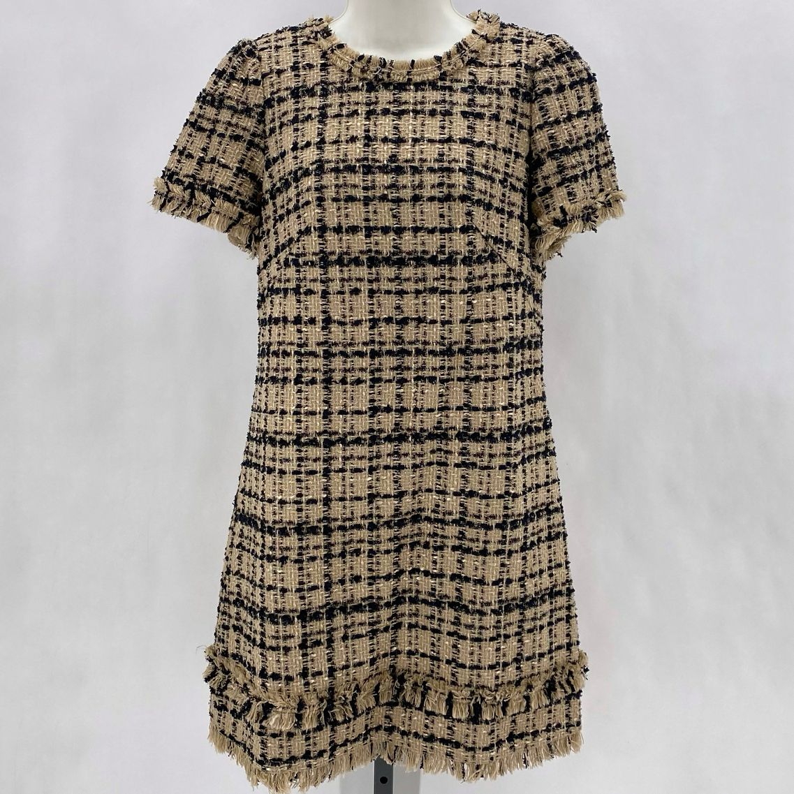 Size 4 KATE SPADE Tweed Plaid Dress