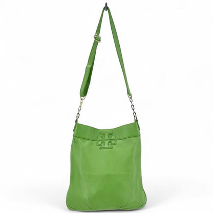 Lime Green TORY BURCH Leather Pebbeled Leather Cross-body