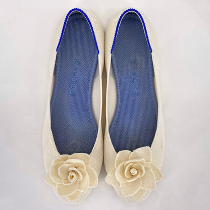 off white W Shoe Size 8 ROTHY'S Flats