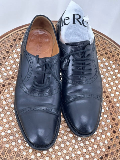 Black W Shoe Size 39.5 GUCCI Flats