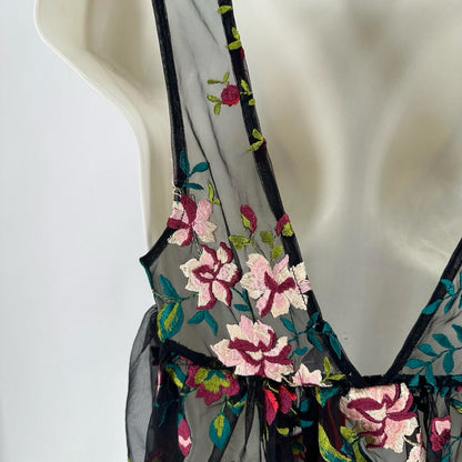 Size XS ECOTE NET Floral Shirt