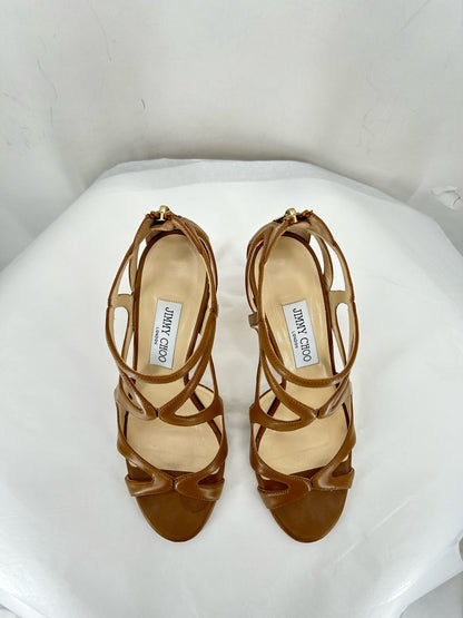 Tan W Shoe Size 38.5 JIMMY CHOO Heels