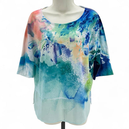 Size 2 CHICO'S Watercolor Shirt