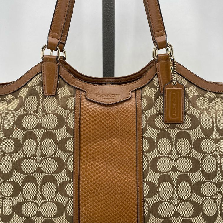 BROWN/TAN COACH Shoulder Bag