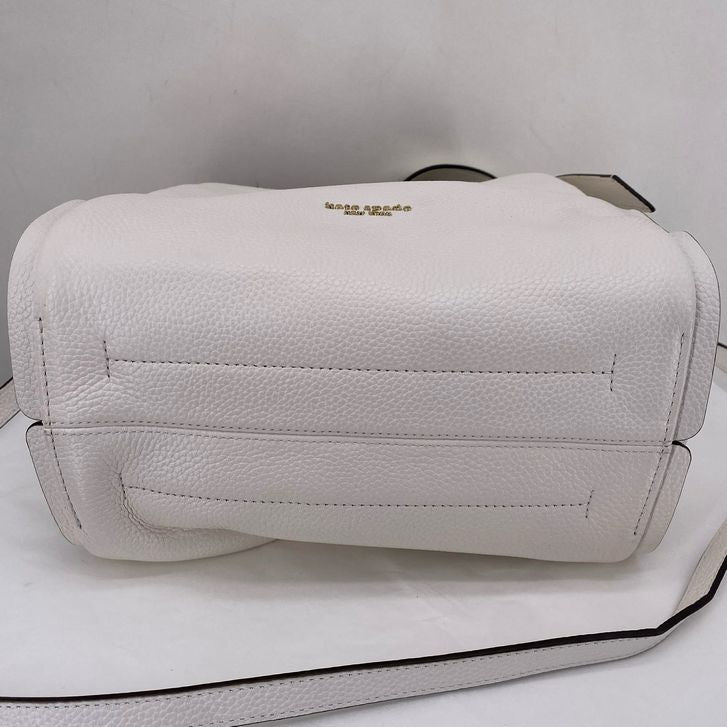 White KATE SPADE Leather Pebbeled Leather Cross-body