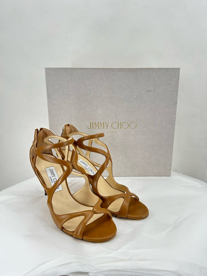 Tan W Shoe Size 38.5 JIMMY CHOO Heels