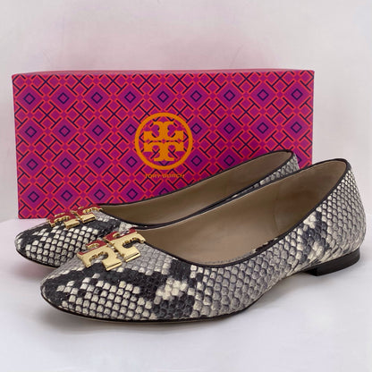BLACK/WHITE W Shoe Size 9 TORY BURCH Flats
