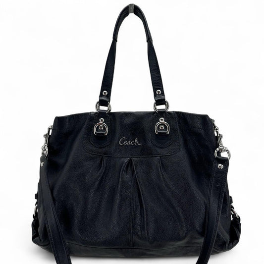 Black COACH Leather Shoulder Bag