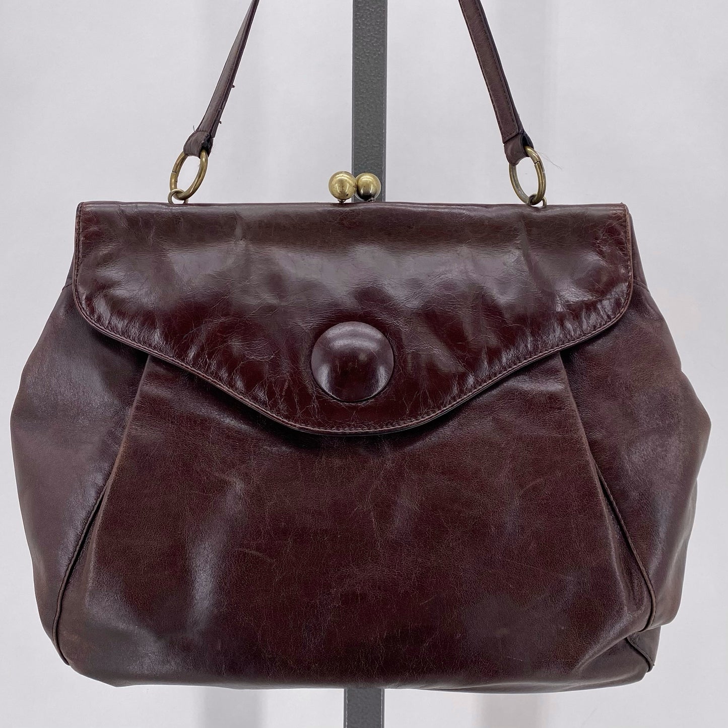 CHOCOLATE HOBO Leather Satchel