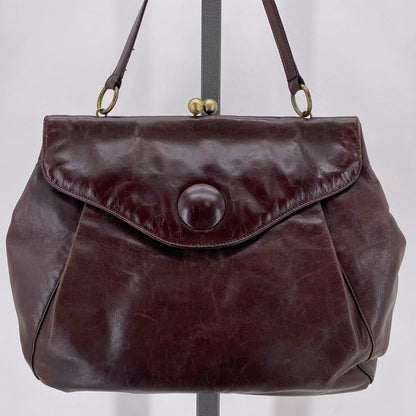CHOCOLATE HOBO Leather Satchel