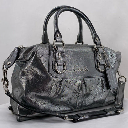 Silver COACH Satchel