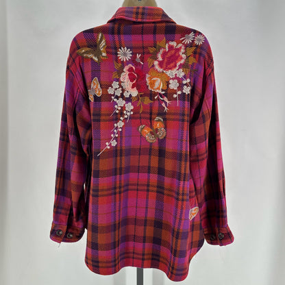 Size M JOHNNY WAS Plaid Shirt