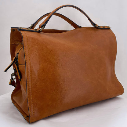 Tan C&C CALIFORNIA Leather Satchel