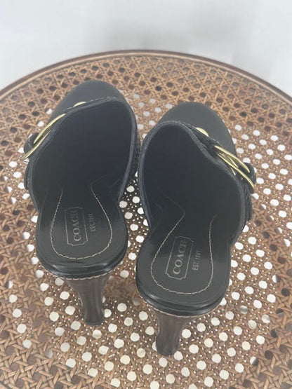 Black W Shoe Size 8 COACH Mules
