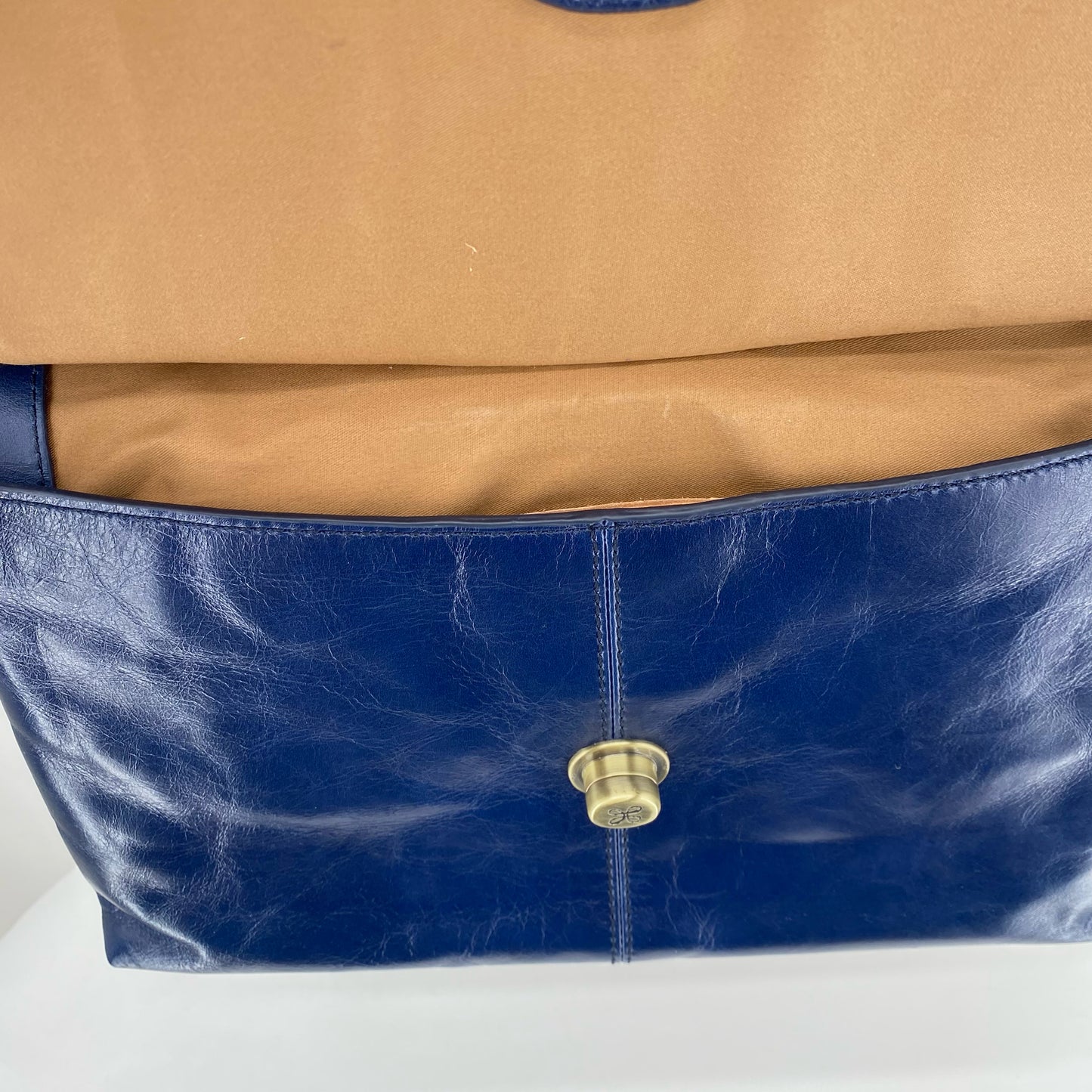 Navy HOBO Leather Clutch