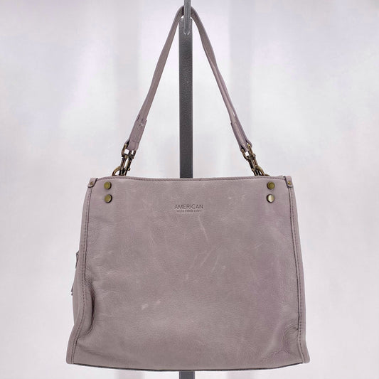 Gray AMERICAN LEATHER COMPANY Leather Satchel