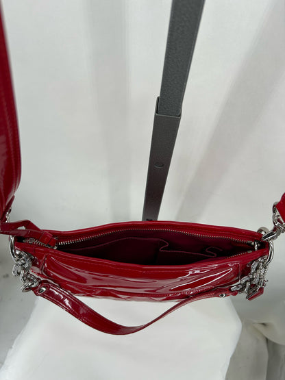 Red COACH Leather PATENT Cross-body