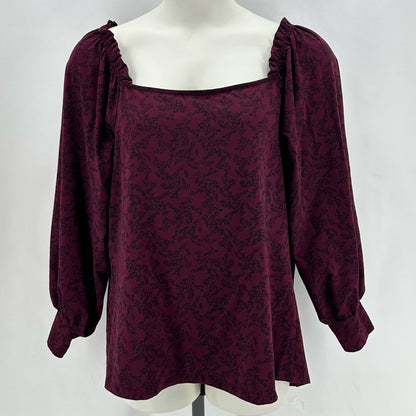 Size 1X ELEGANTEES LEAF Shirt