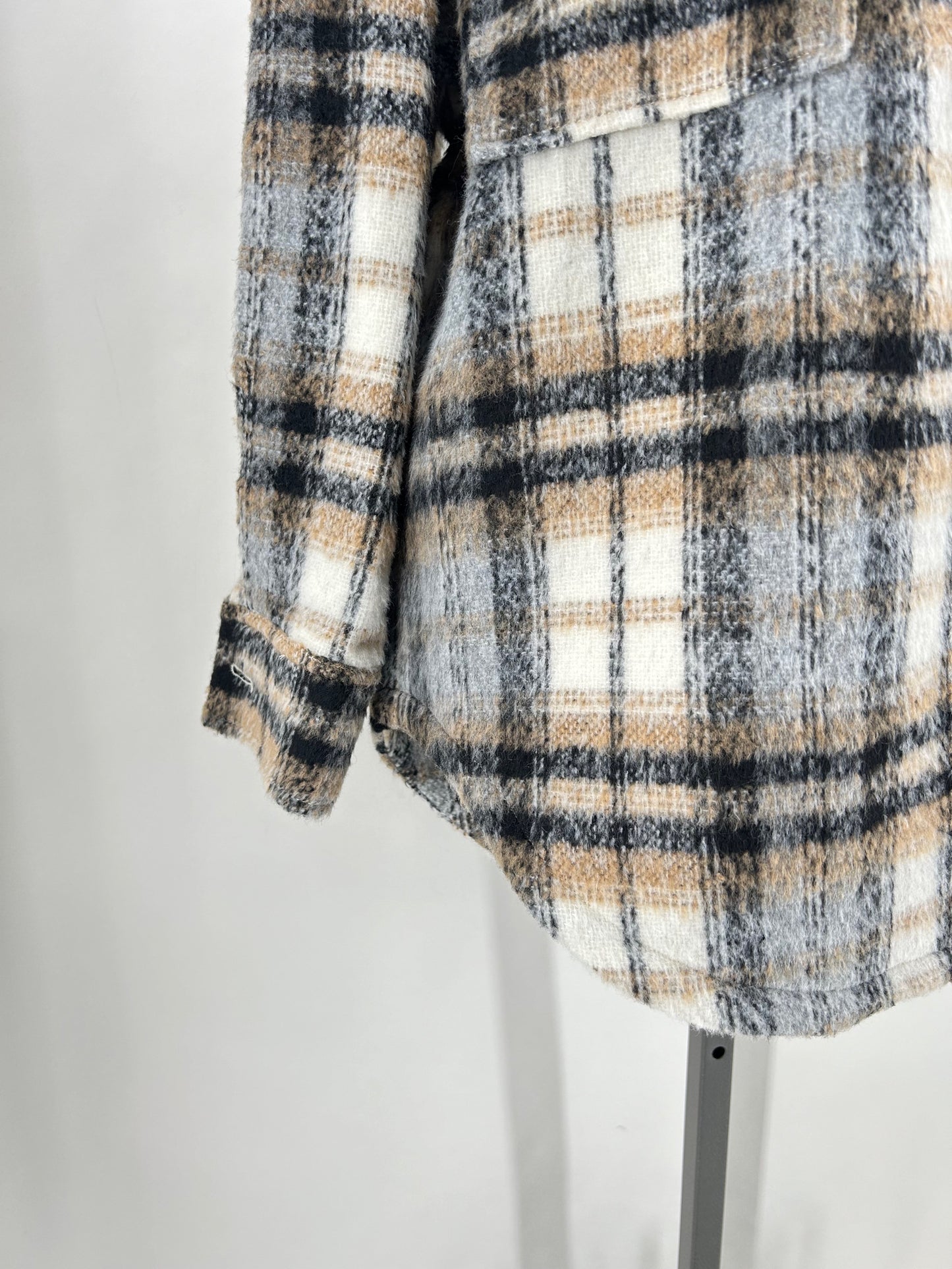 Size 0 GOOD AMERICAN Plaid Jacket