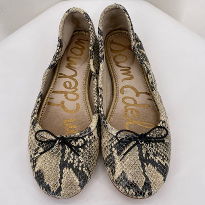 BLACK/BROWN W Shoe Size 8 SAM EDDELMAN Flats