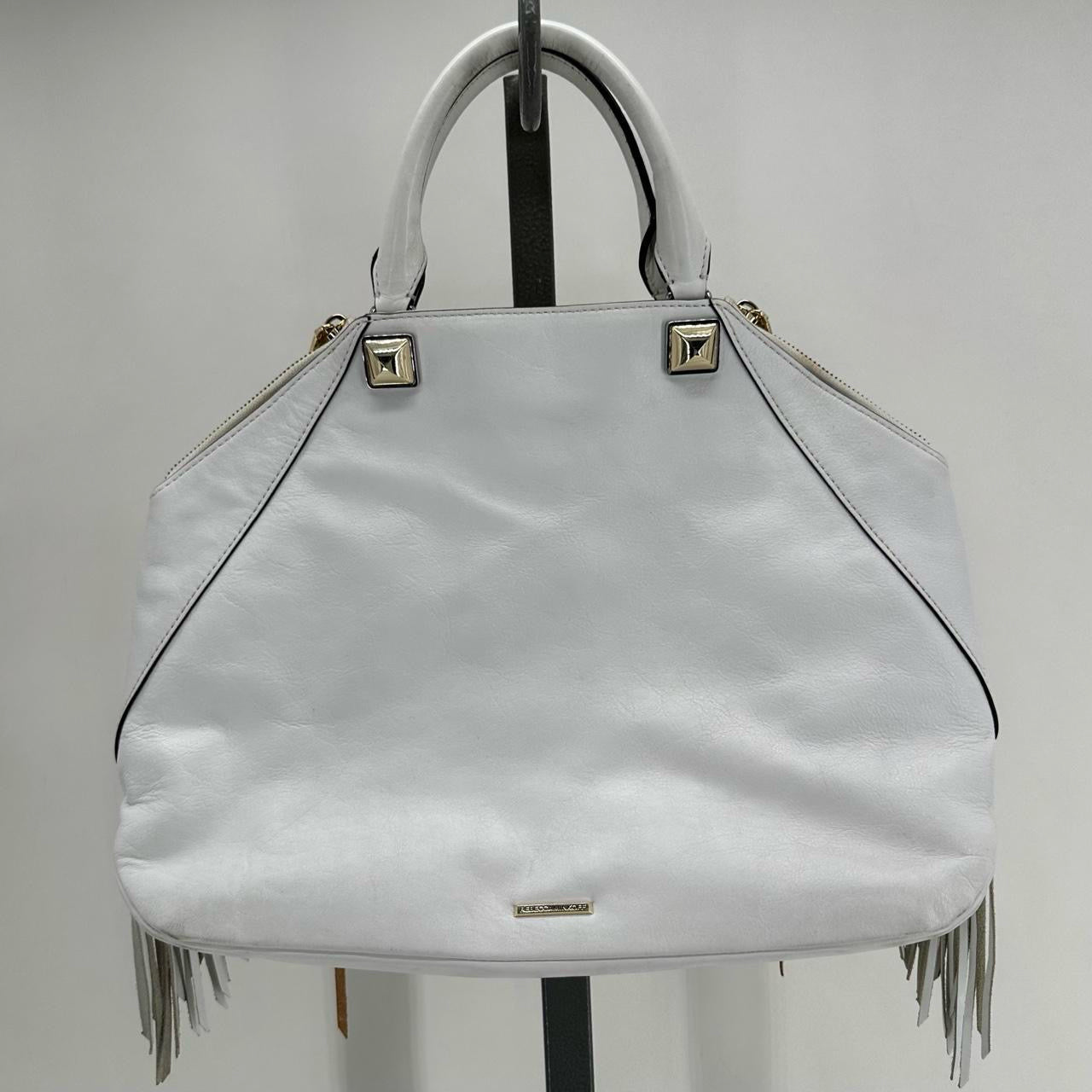 White RIBKOFF TRENDS Leather Satchel