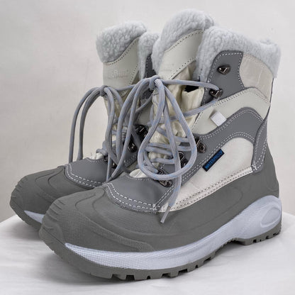 GRAY & WHITE W Shoe Size 9 THINSULATE Boots