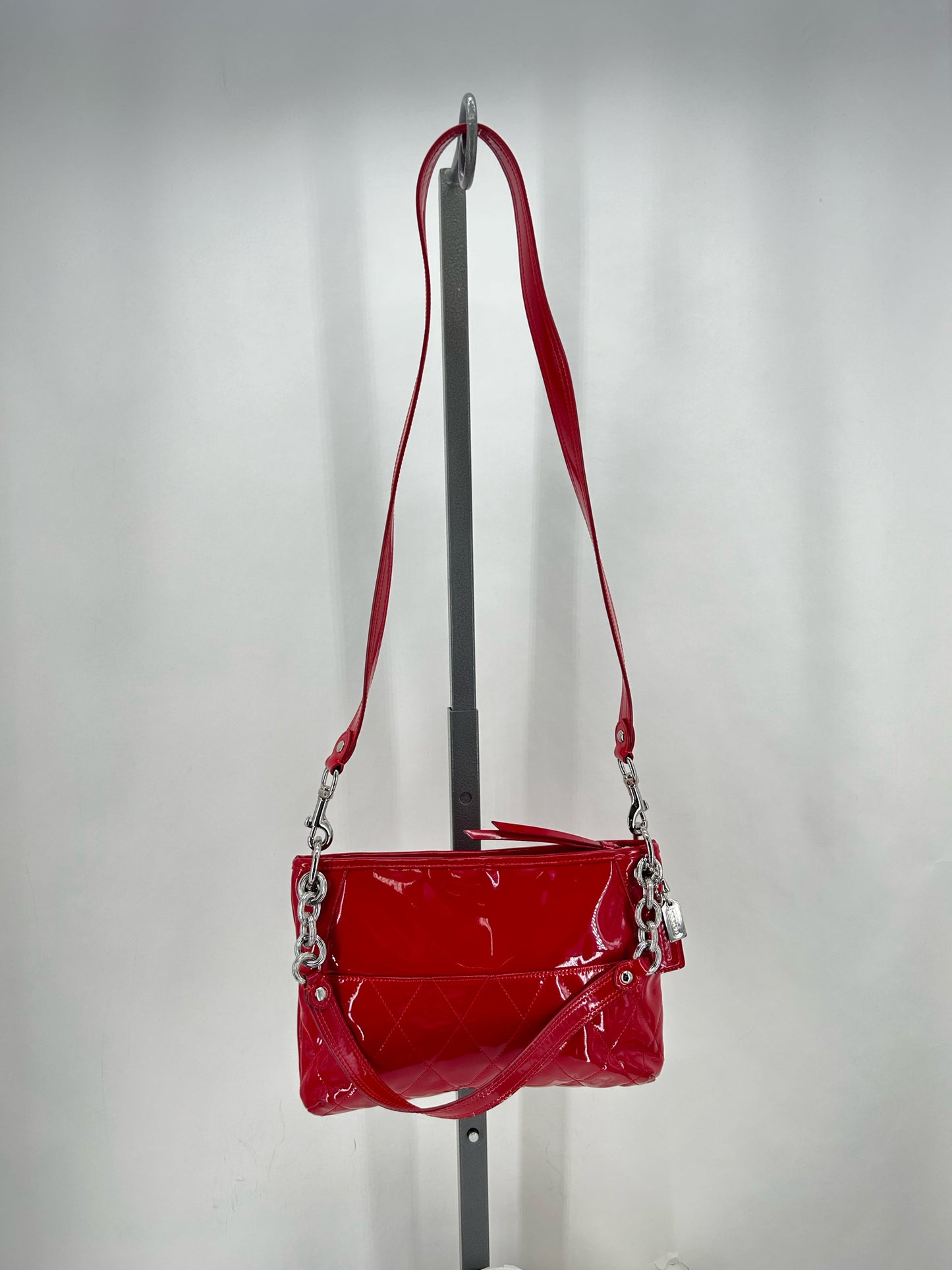 Red COACH Leather PATENT Cross-body