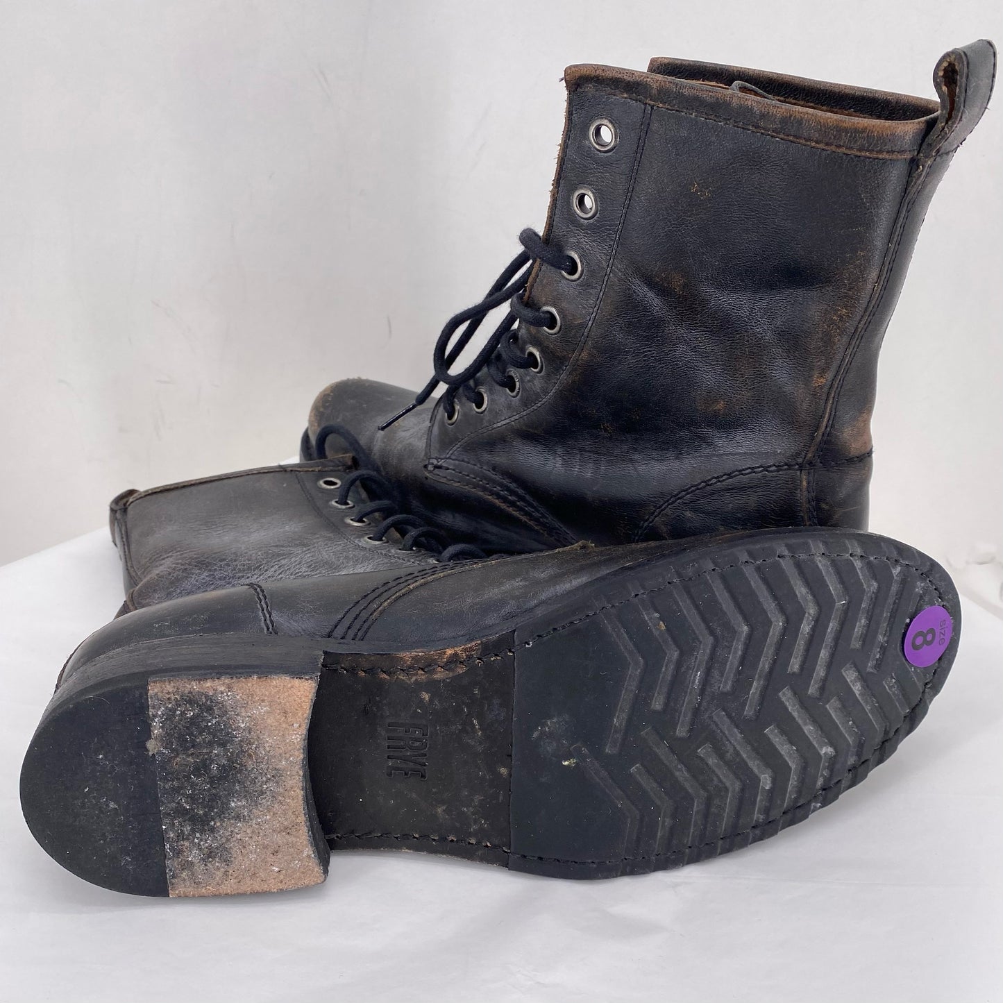 DARK BROWN W Shoe Size 8 FRYE Boots