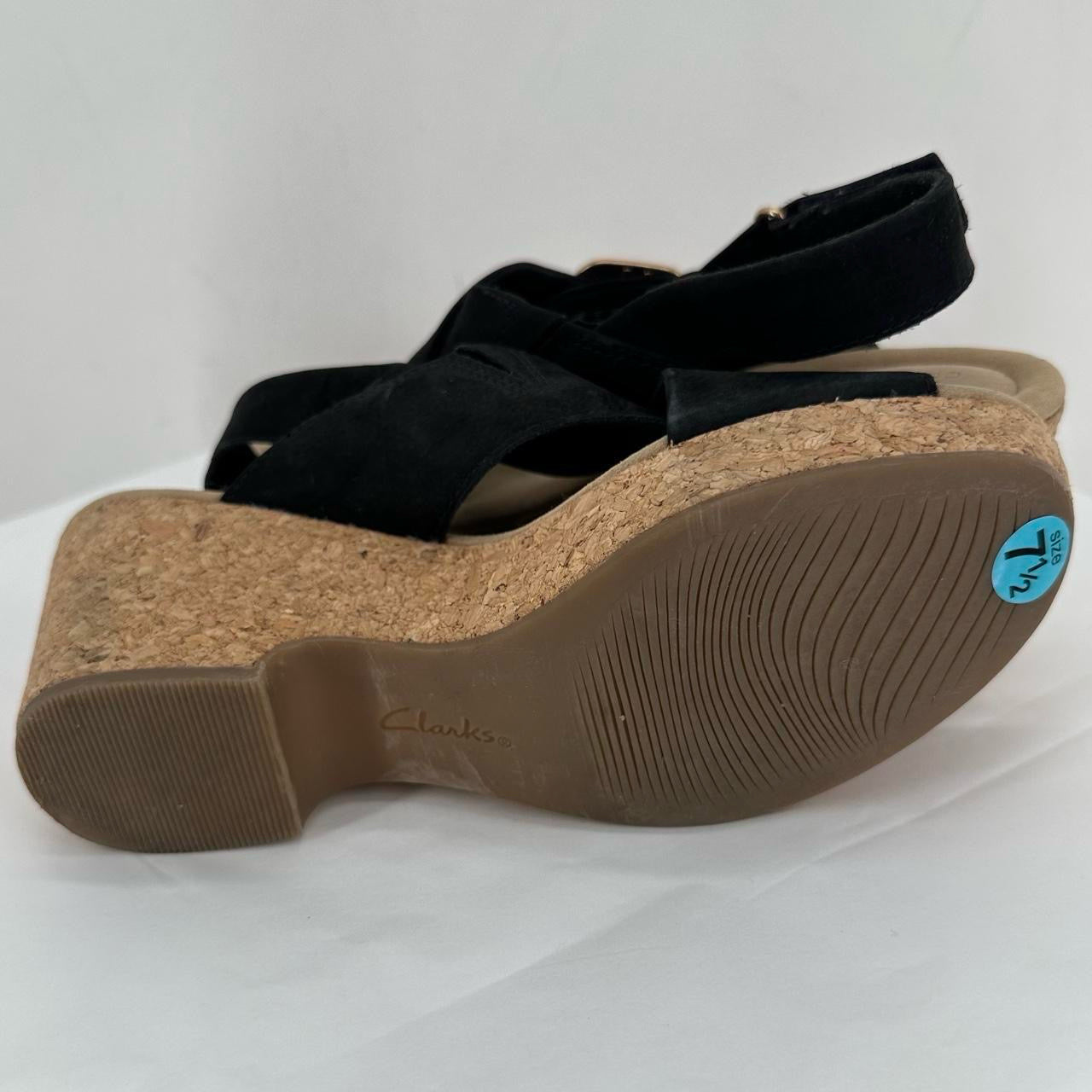 Black W Shoe Size 7.5 CLARKS Sandals