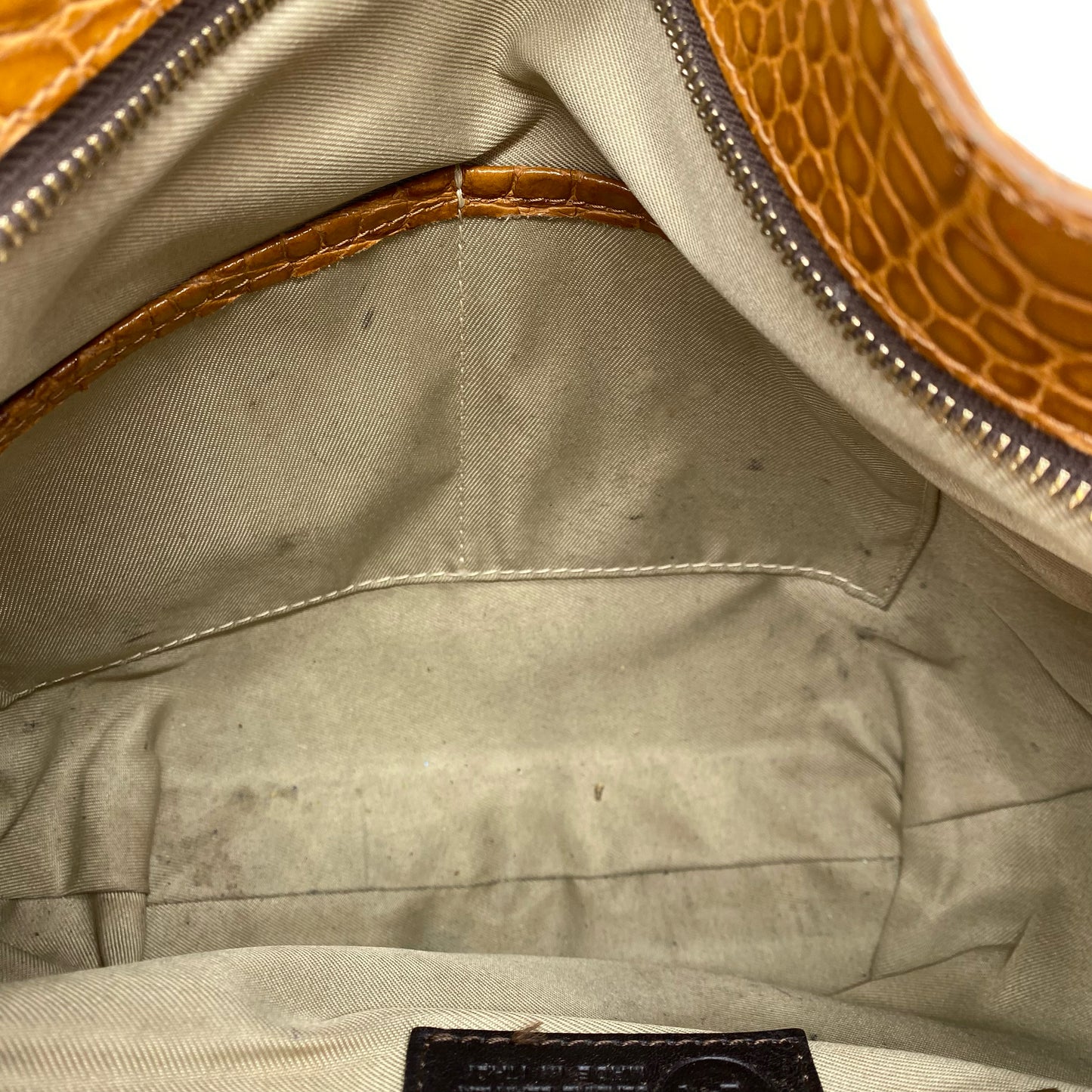 Camel VALENTINA Leather Shoulder Bag