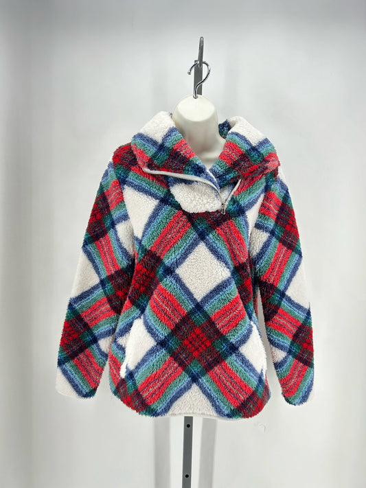 Size M TALBOTS Fleece Plaid Shirt