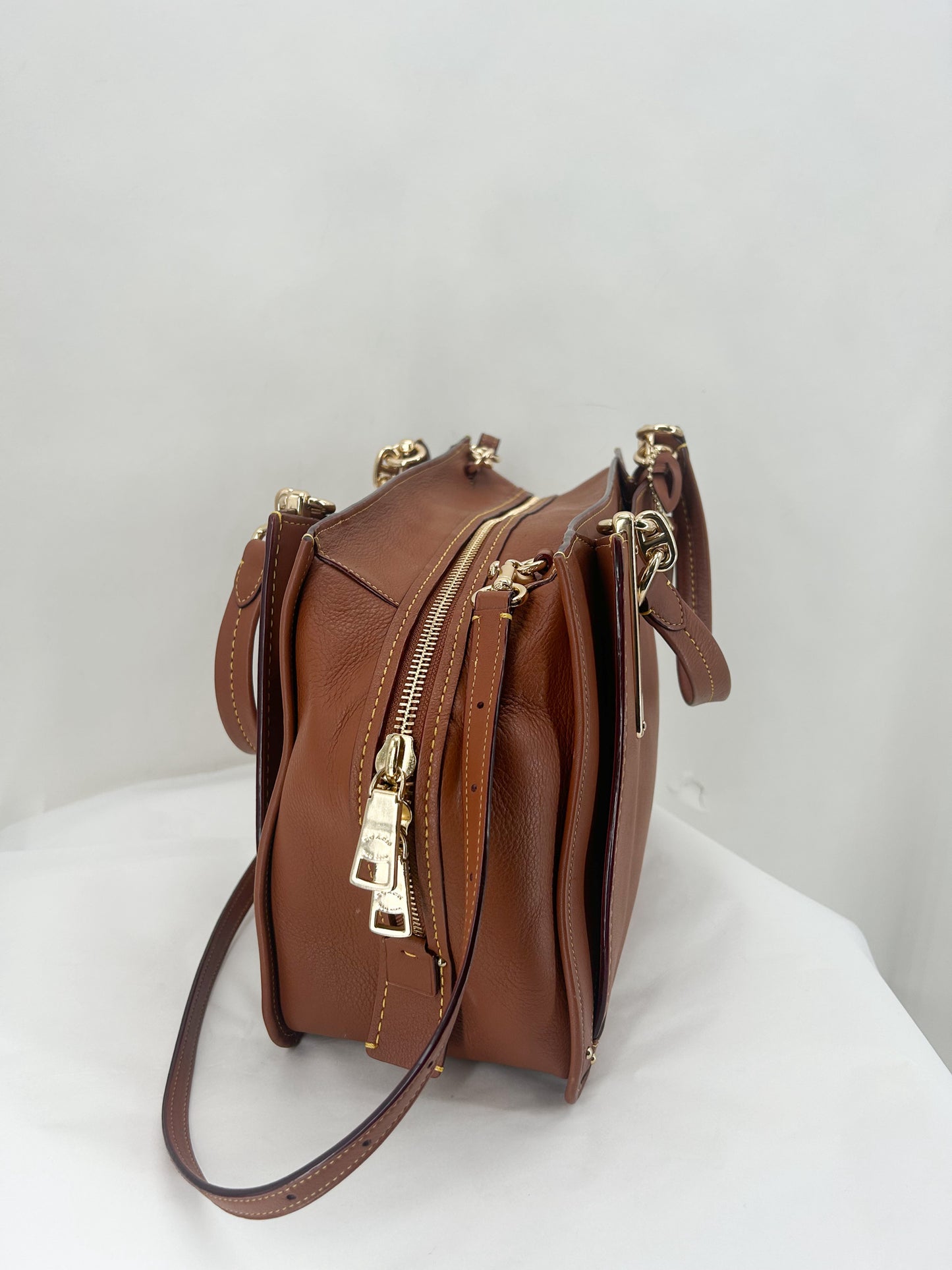 BROWN COACH Leather Tote