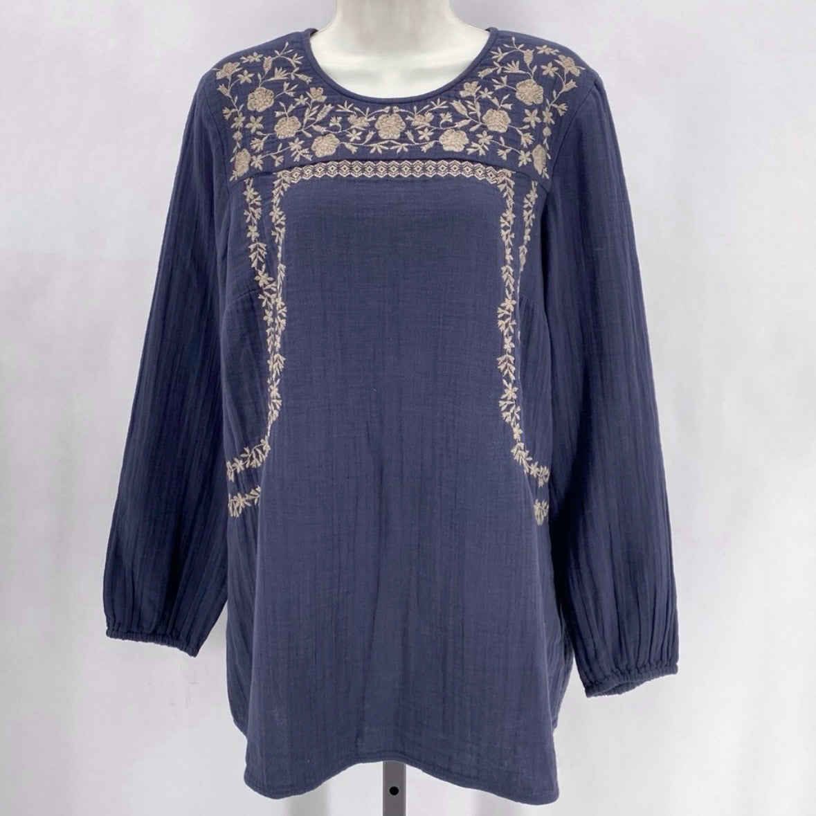 Size M J JILL GAUZE Tunic