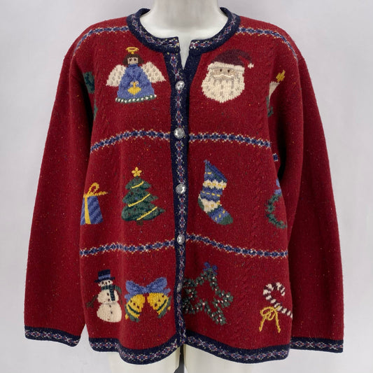 Size M TALBOTS CHRISTMAS Cardigan