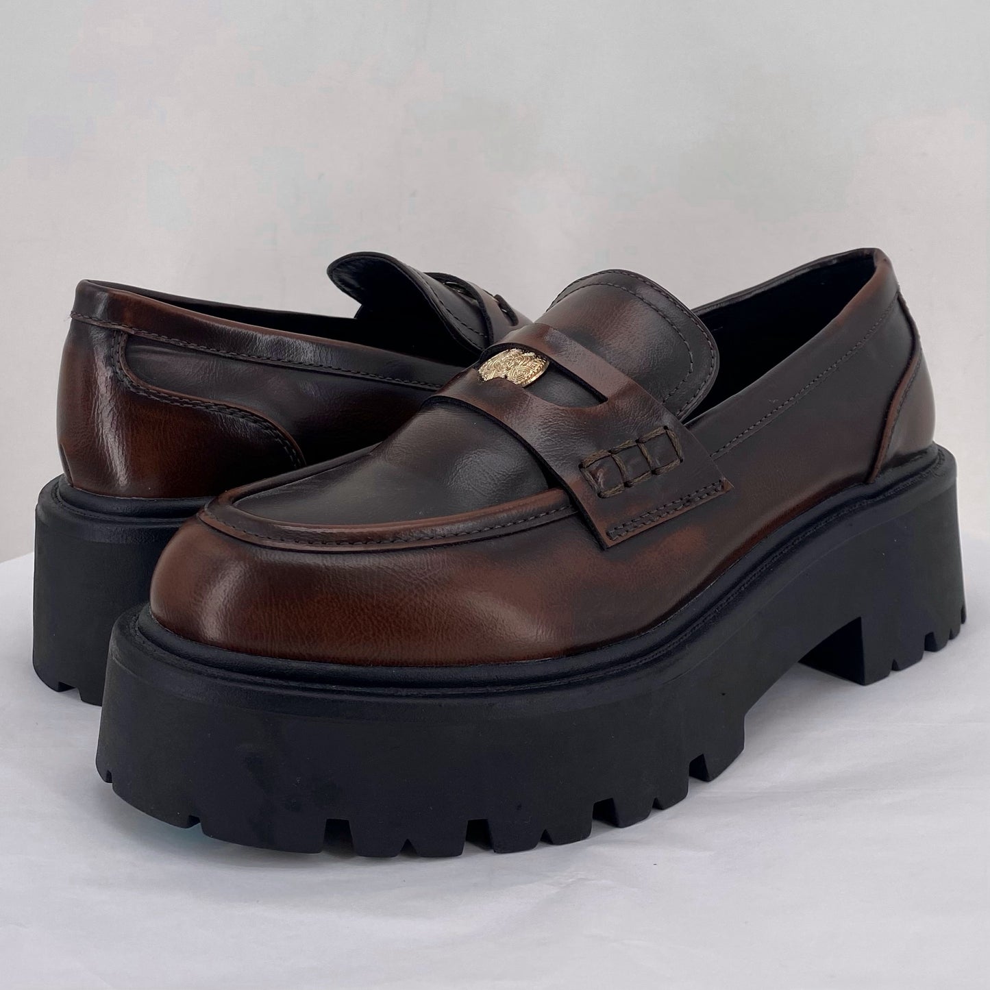 DARK BROWN W Shoe Size 7.5 MADDEN GIRL Loafer