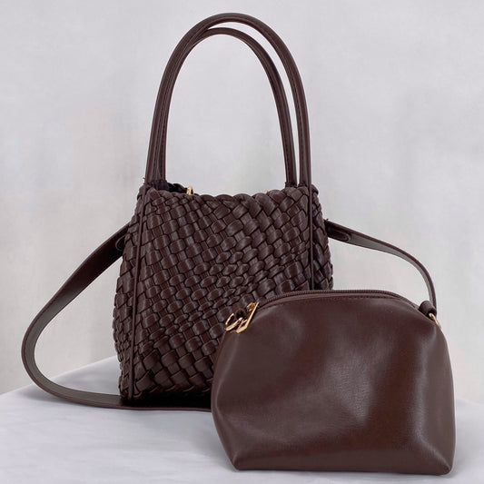 BROWN ANTHROPOLOGIE Vegan Satchel